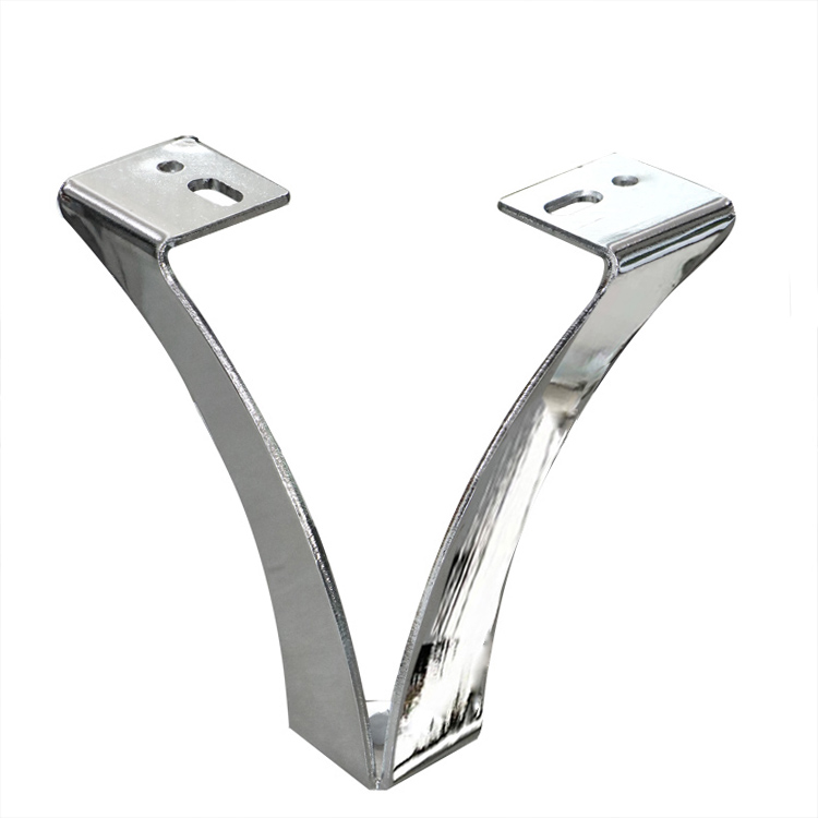 ZD-N137 furniture accessory metal V shape modern cheap sofa leg