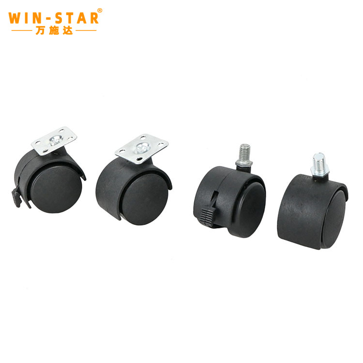 Silent casters Nylon universal casters Shelf roller with break