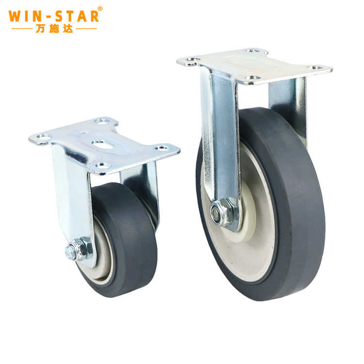 Heavy Duty TPR High elastic casters Castor Wheel 5 Inch Noiseless Castors