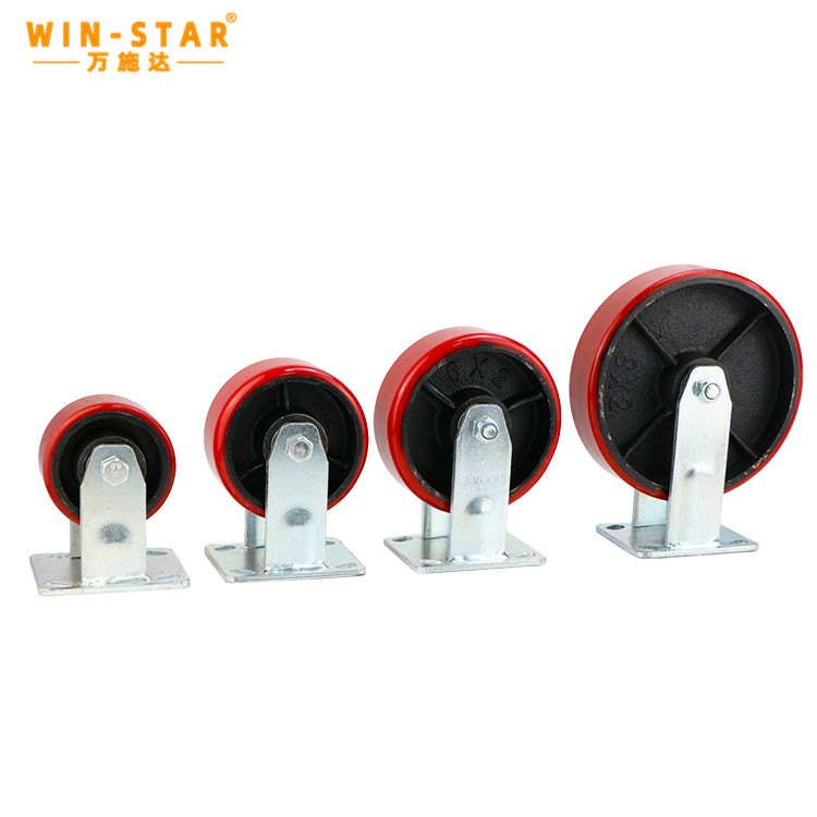 4''5''6''8'' Heavy Duty Caster Wheel Solid Rubber Caster Industrial Hand Truck Castors 