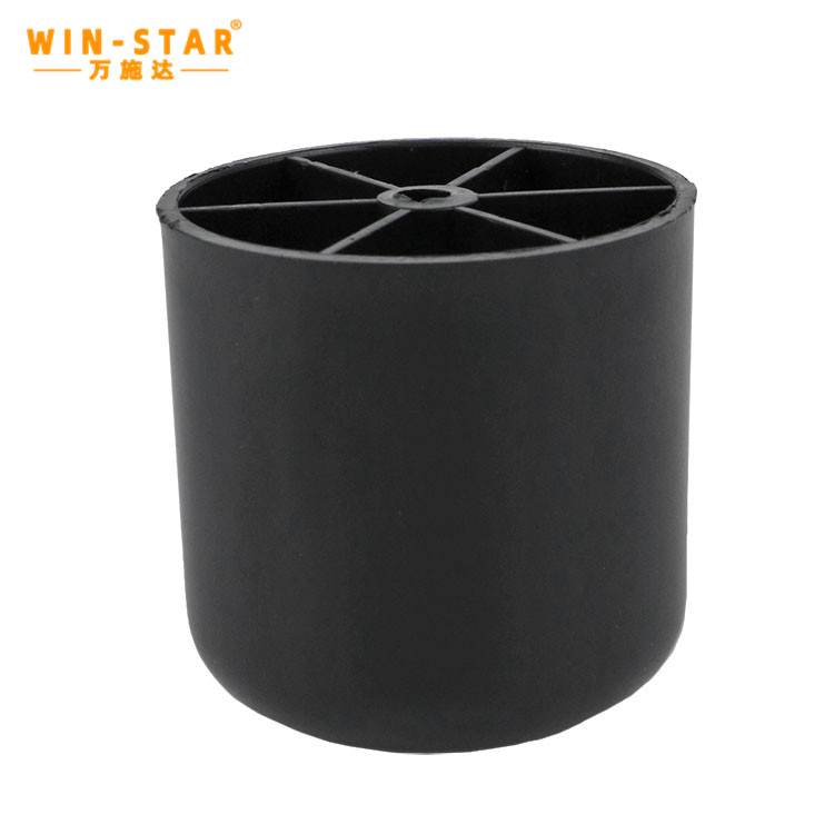 Top Selling Plastic Furniture Accessory Black Sofa Legs 50mm Height Plastic Feet for Outdoor Furniture