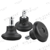  Black Plastic Chair Legs for Office Chair Furniture Leveling Glides with Plate Mounting PP