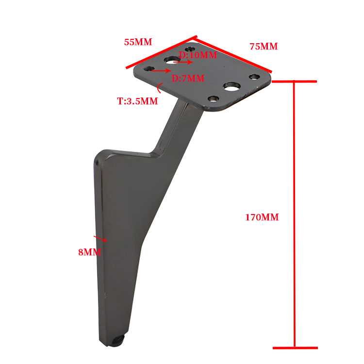 170mm Furniture Iron Sofa Legs Cabinet Design Metal Legs For Chair 
