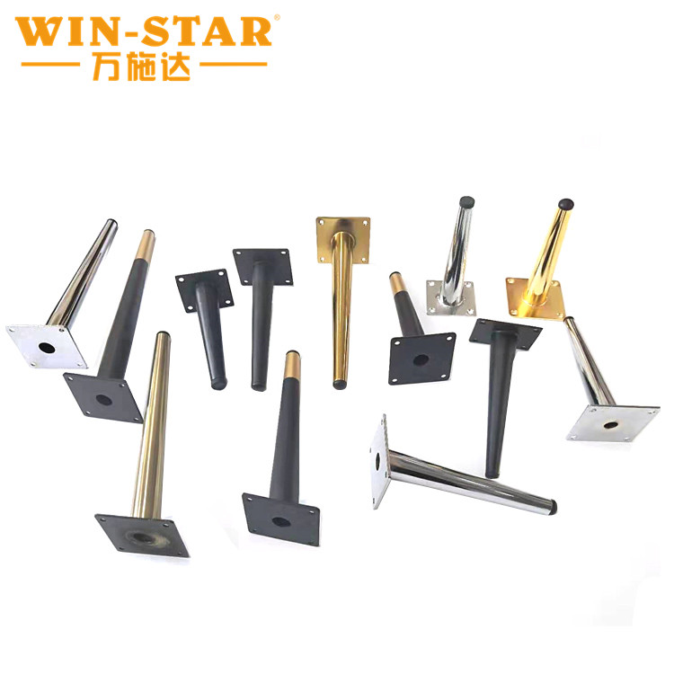 WINSTAR Wholesale Oblique Iron Table Cabinet Legs Furniture Gold Legs