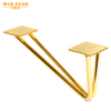 Wholesale Furniture Hardware Gold Legs V Shape Cabinet Sofa Iron Bed Legs