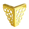 Modern Gold Color Triangle Sofa Legs with Flower Hollow Pattern Furniture Legs