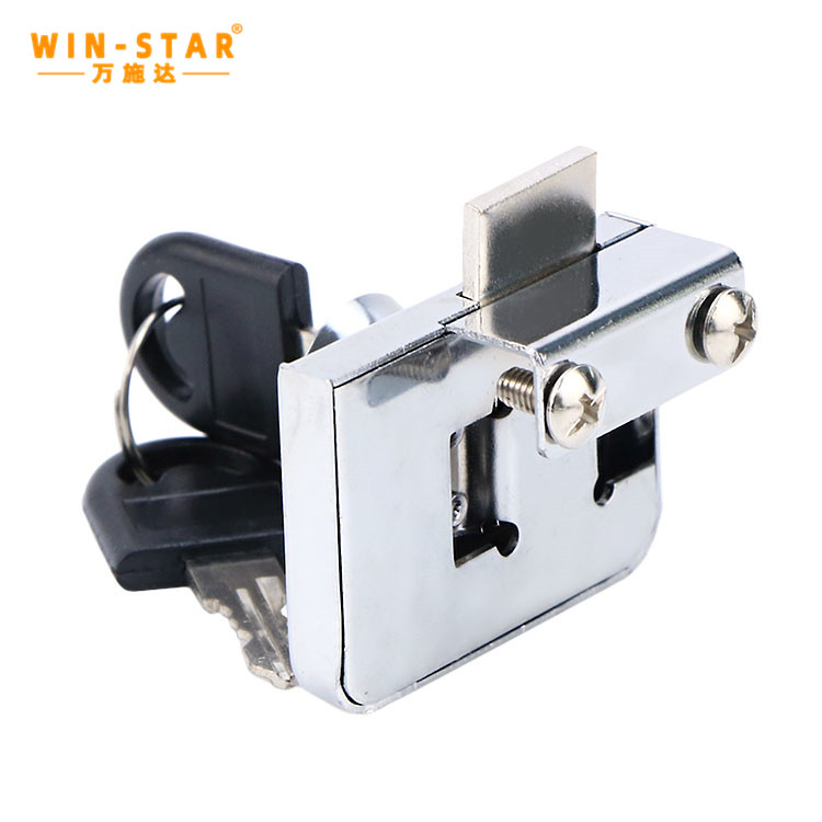 407 409 Cabinet Replacement Drawer Lock Glass Lock with spring bolt 2 keys