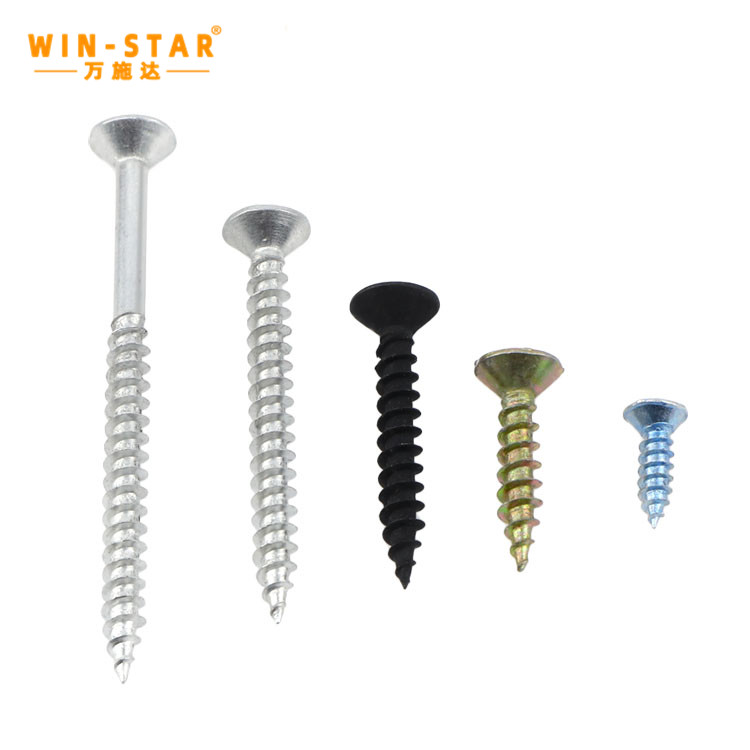 Self Tapping Yellow Zinc Polish Phillips Flat Countersunk CSK Head Chipboard Screws For Wood chipboard screw