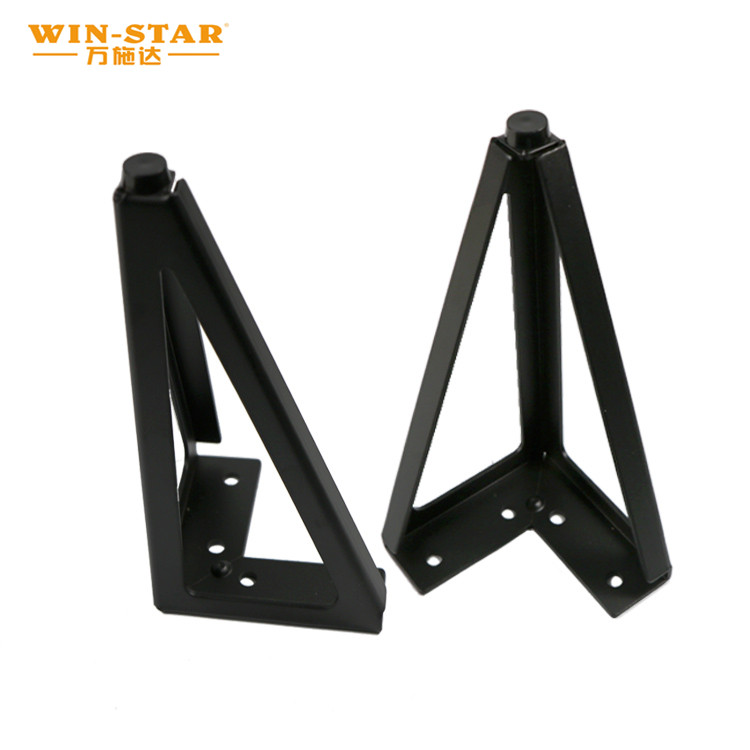 Fashion Style Furniture Hardware Triangle Pipe Metal Golden Black Sofa Legs