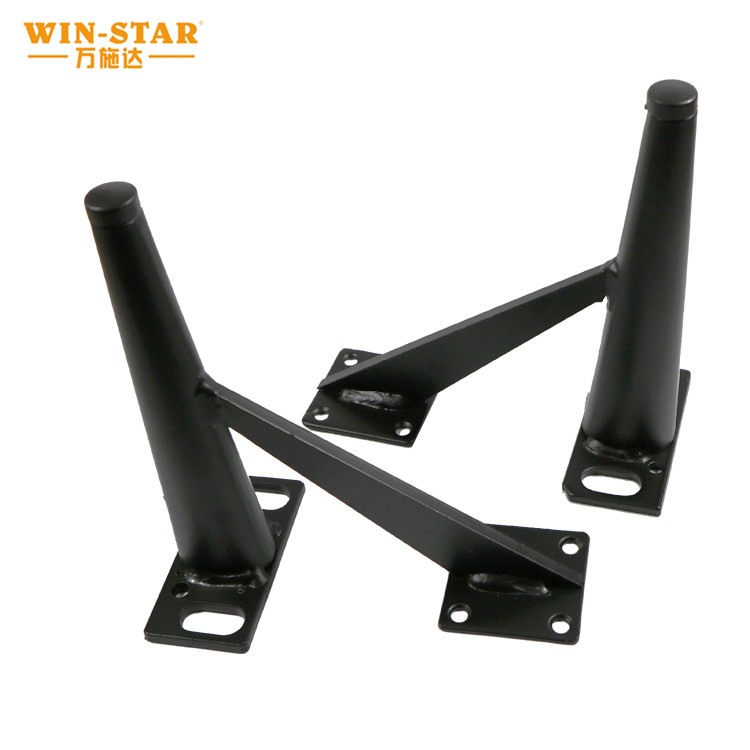 V Shape Furniture Part Black Metal Sofa Leg for Chair Bed