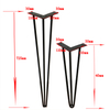 Furniture Accessory 150mm Black Triangle Hairpin Dining Chair Sofa Bed Legs