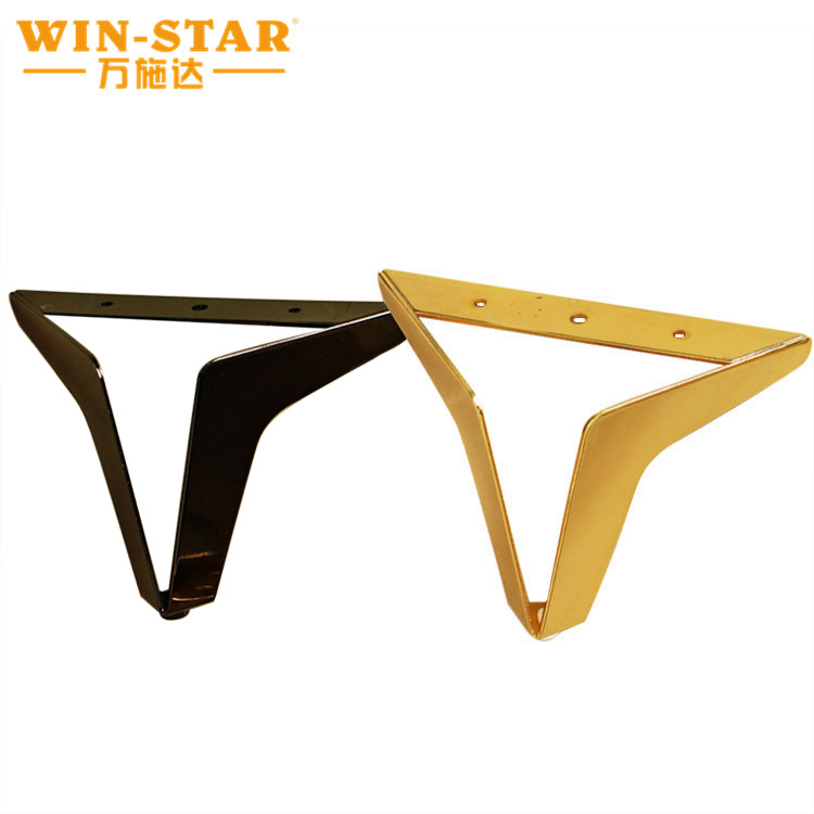 Hotsale furniture parts metal Y shape black cabinet beach feet modern bed legs