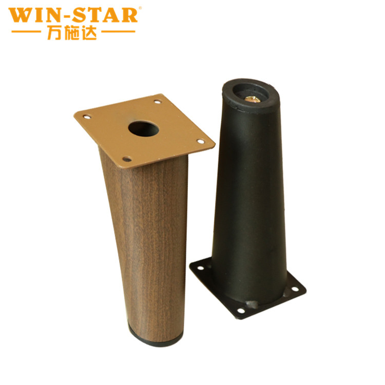 Factory Supply Pipe Oblique Wooden Color Metal Sofa Legs for Furniture