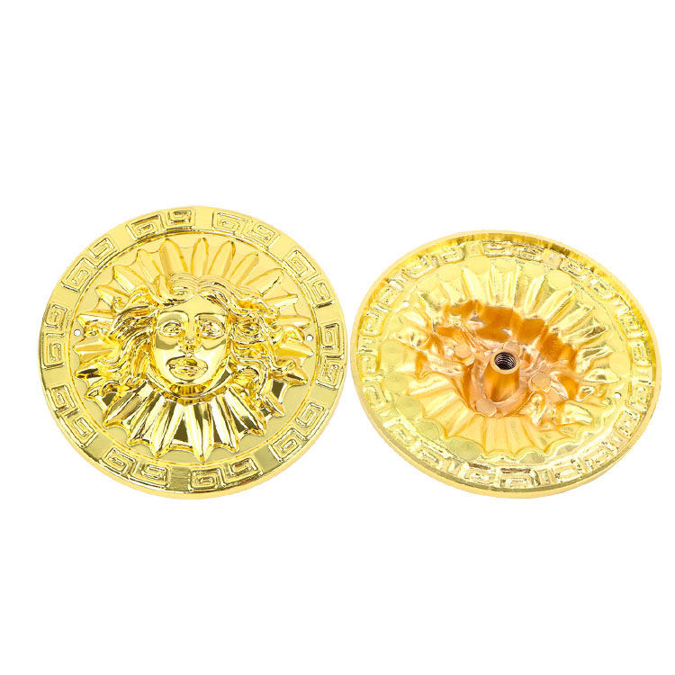 Wholesale Furniture Embellishment Buttons: Shiny Gold/Black Hardware for Global Buyers