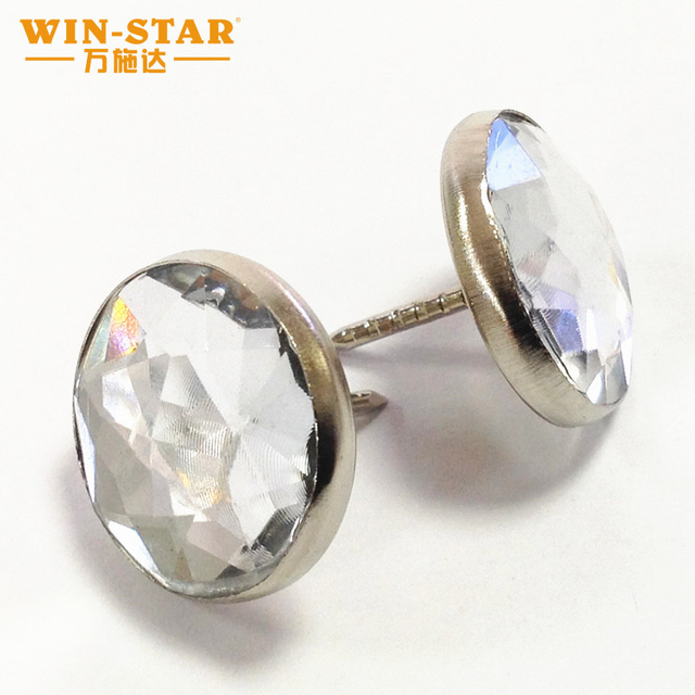 Wholesale Diamond Crystal Upholstery Nails Button Pins For Furniture Sofa 