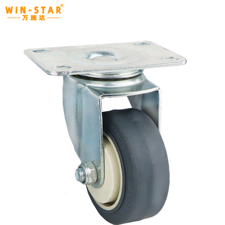 Heavy Duty TPR High elastic casters Castor Wheel 5 Inch Noiseless Castors