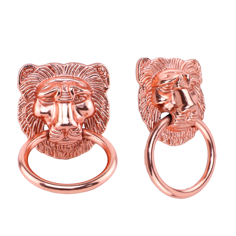 Lion Head Decorative Buttons Furniture Decoration Buckle Cabinet Door Handle lion Head Buttons