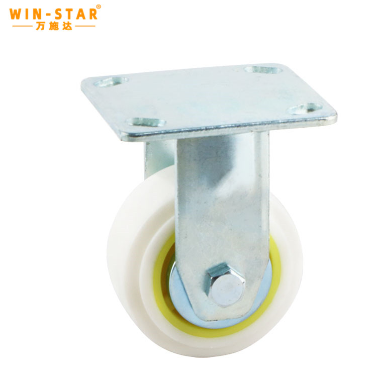  Heavy Duty Plate Caster Soft Rubber Swivel Industrial Caster for Trolley
