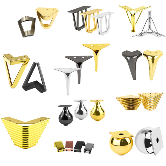 Factory Direct Golden Sofa Leg Iron Furniture Cabinet Table Leg Fancy Furniture Legs