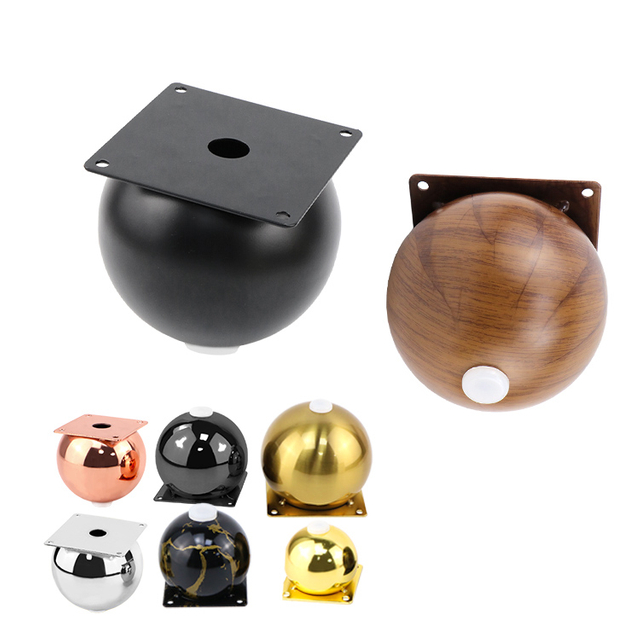  Furniture Accessories Furniture Legs Ball Shape Steel Couch Leg Furniture Base Round Gourd Golden Sofa Leg