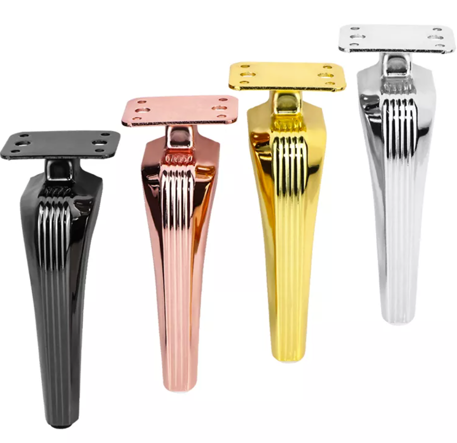 A close-up view of a stylish furniture leg, showcasing its sleek design and sturdy construction.