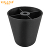 Lupum nigrum color plastic supellectilem crus in scrinium stibadium crus cum stupra H100mm