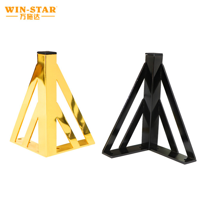 Coffee Table Triangle Chrome Legs Replacement Sofa Leg Furniture Support Leg for Cabinet