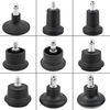  Black Plastic Chair Legs for Office Chair Furniture Leveling Glides with Plate Mounting PP