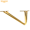 Wholesale Furniture Hardware Gold Legs V Shape Cabinet Sofa Iron Bed Legs