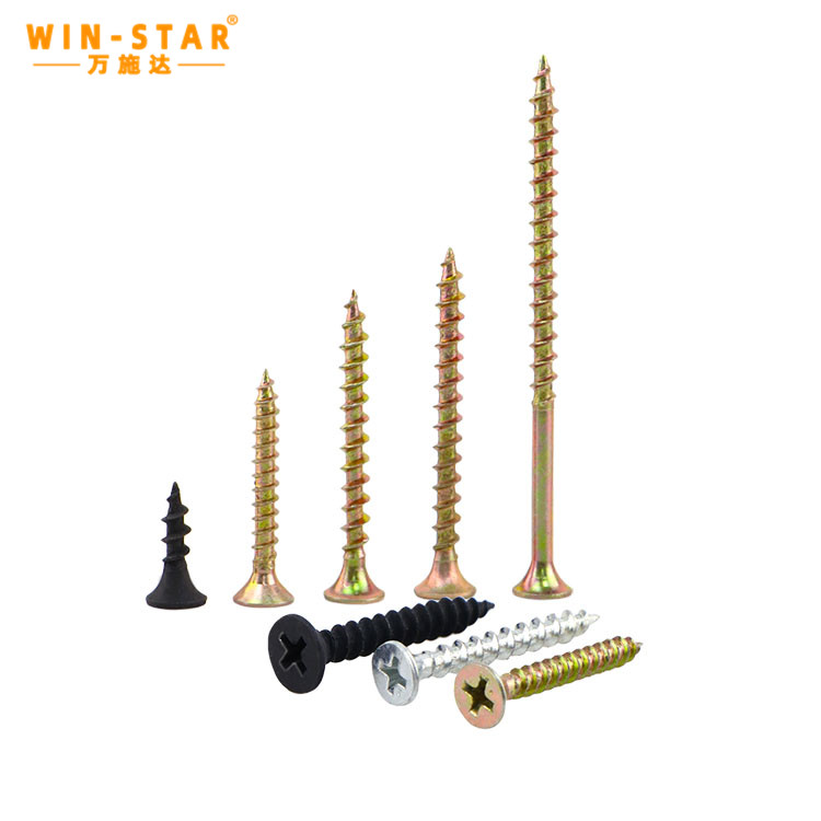 Carbon Flat Bugle Head Gypsum Self Tapping Drywall Screw Black Phosphated