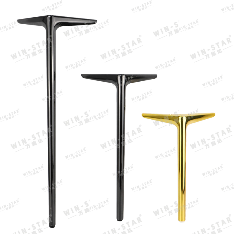 Simple Style Furniture Foot Metal Black 450mm Sofa Chair Legs for Table