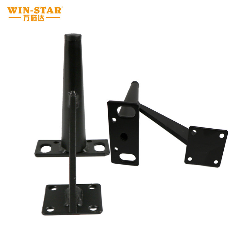 V Shape Furniture Part Black Metal Sofa Leg for Chair Bed