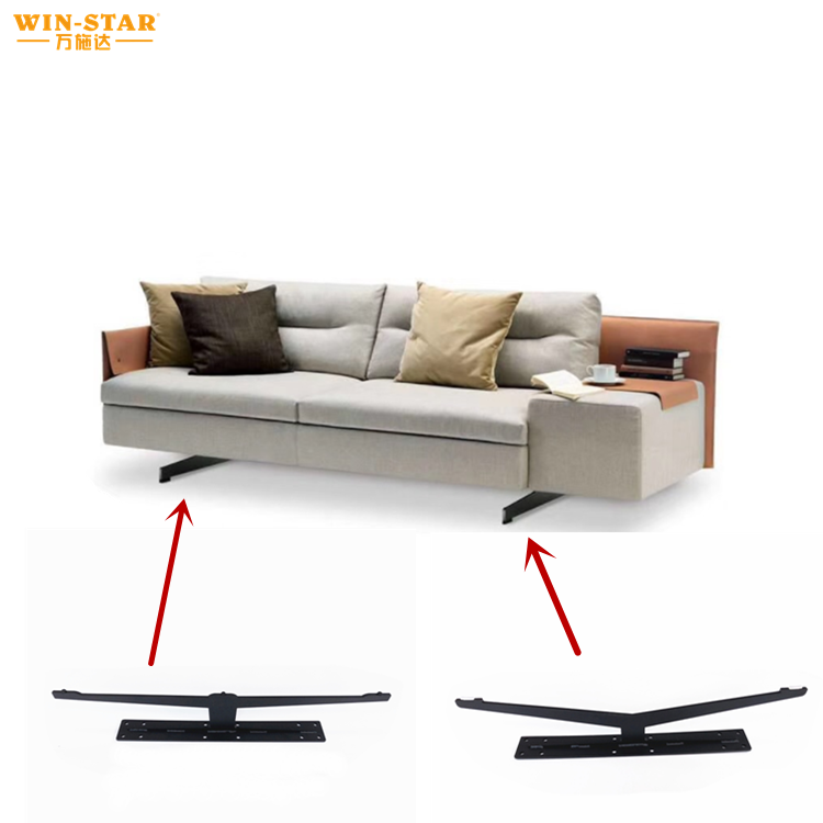Heavy duty furniture fittings iron cast black sofa legs for bed base