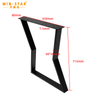 Hot Rolled Iron Rectangular Wrought Metal Brushed Leg for Dining Table