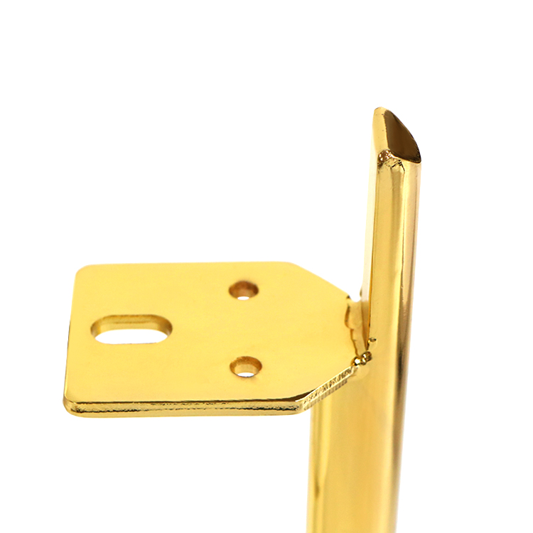 Wholesale Furniture Parts Cheap Price L Shape Golden Pipe Metal Sofa Legs for Coffee Table Bed Feet