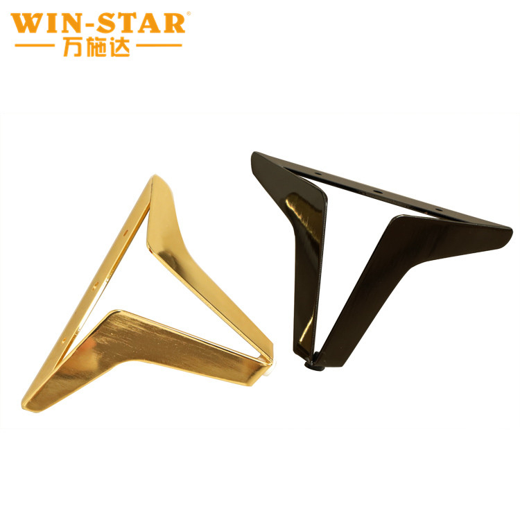 Hotsale furniture parts metal Y shape black cabinet beach feet modern bed legs