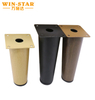 Factory Supply Pipe Oblique Wooden Color Metal Sofa Legs for Furniture