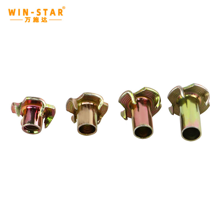  Carbon Steel Four Claws DIN1624 Furniture Four Prongs T Nuts