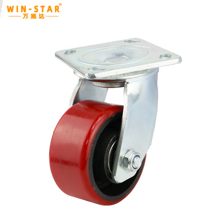 4''5''6''8'' Heavy Duty Caster Wheel Solid Rubber Caster Industrial Hand Truck Castors 