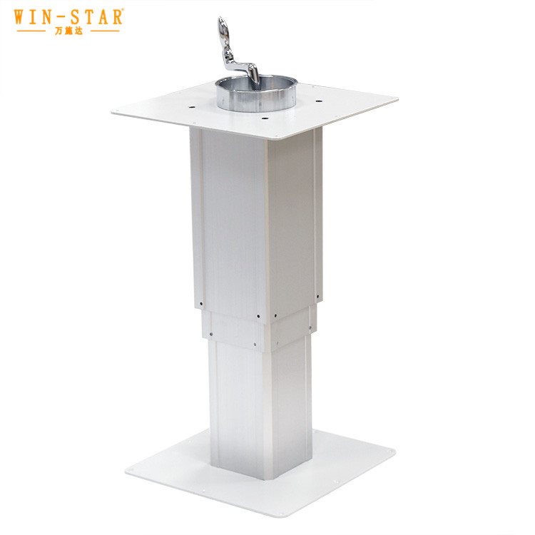 WINSTAR Aluminum Tatami Lifting Table Manual Lift Folding Table Alloy RV Accessories Hand Crank Mechanism