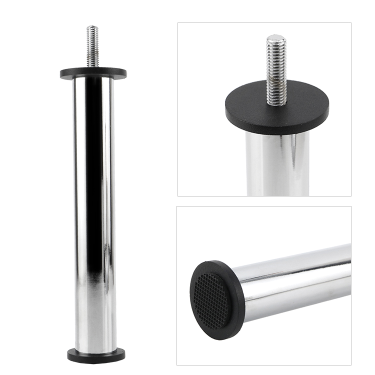Metal Furniture Table Iron Legs Tube 25MM Sofa Cabinet Chrome Plate Iron Legs 