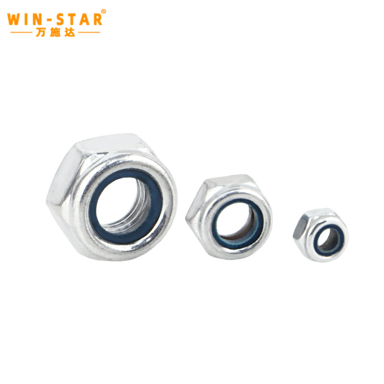 hex nylon insert lock nuts DIN985 nylon locking nut Non-slip nut