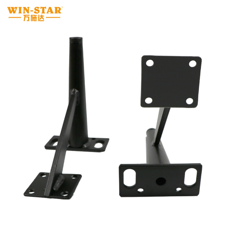 V Shape Furniture Part Black Metal Sofa Leg for Chair Bed
