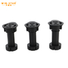 फर्नीचर पैर समायोज्य प्लास्टिक सोफा कैबिनेट काले पैर वर्गाकार पैर 