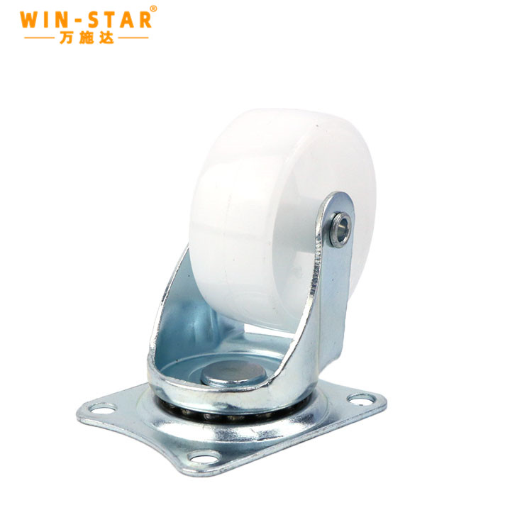 PVC bearing 40KG 2 inch light white PP universal wheel