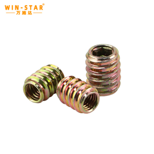 Insert Nut for Insert Molding M6 Zinc Plated Steel Hex Socket Insert Nuts for Wood Furniture