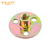 M6 M8 M10 M12 Zinc Plated Furniture Connector T Nut Three Hole Round Base Lock Nut