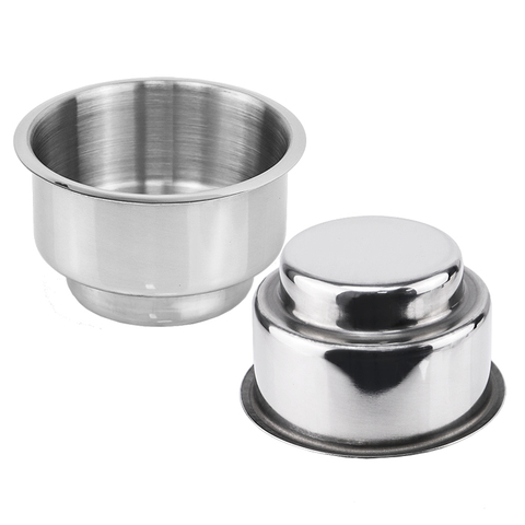 Winstar Customize Logo Cup Holder Car Seat Stainless Steel Arm Chair Drink Cup Holder Silver 