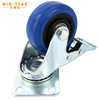 Low Noise Industrial Cart Steel Castor Wheel 3/4/5Inch Soft Rubber Caster Wheel