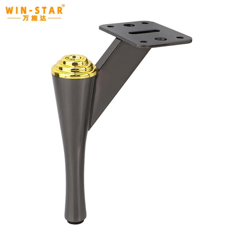 Smooth finish of the iron spherical sofa leg